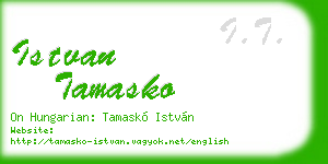 istvan tamasko business card
